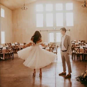 Selling my wedding dress, this one's a dream to twirl in!